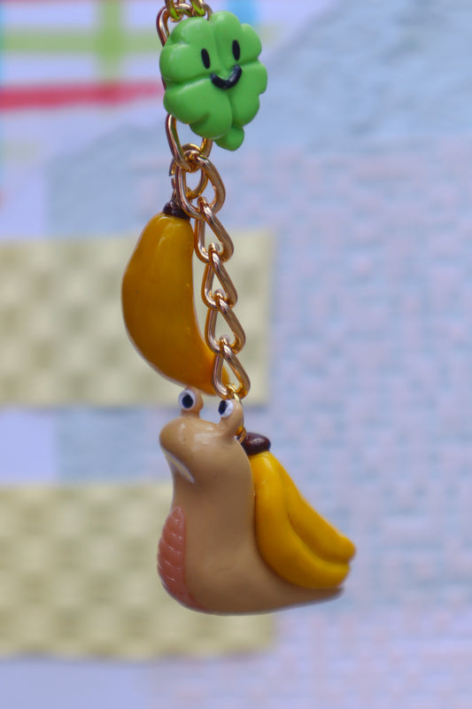 Banana Slippy the Snail Bag Charm