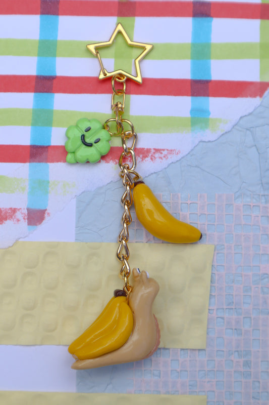 Banana Slippy the Snail Bag Charm